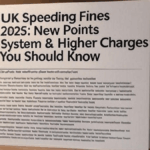 UK Speeding Fines 2025: New Points System & Higher Charges You Should Know